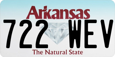 AR license plate 722WEV
