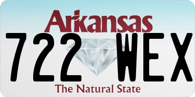 AR license plate 722WEX