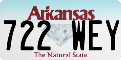 AR license plate 722WEY