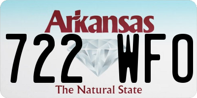 AR license plate 722WFO