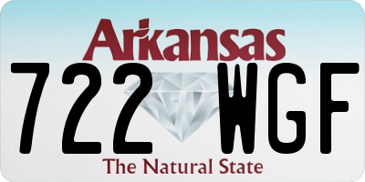 AR license plate 722WGF