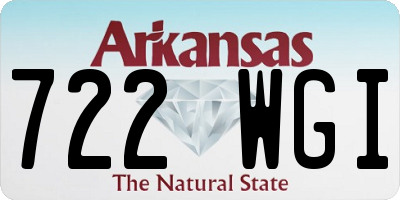 AR license plate 722WGI