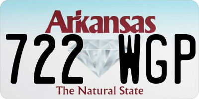 AR license plate 722WGP