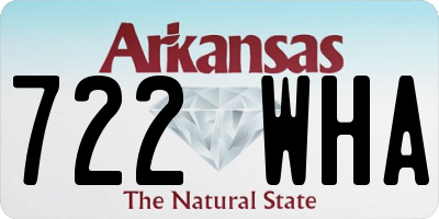 AR license plate 722WHA