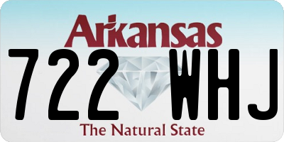 AR license plate 722WHJ