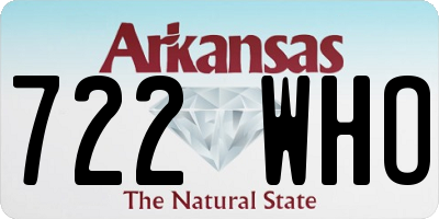 AR license plate 722WHO