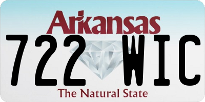 AR license plate 722WIC