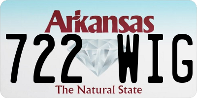 AR license plate 722WIG