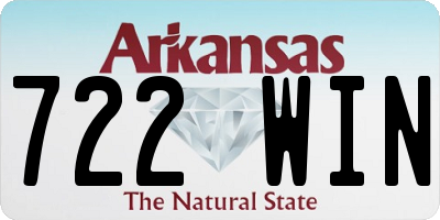 AR license plate 722WIN