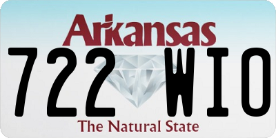 AR license plate 722WIO