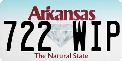 AR license plate 722WIP