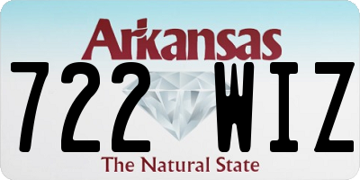 AR license plate 722WIZ