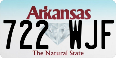 AR license plate 722WJF