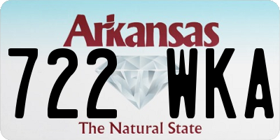 AR license plate 722WKA
