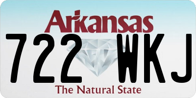 AR license plate 722WKJ