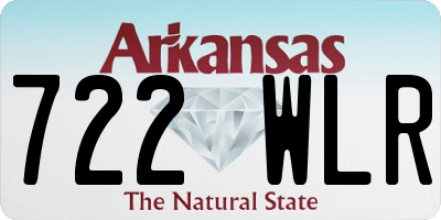 AR license plate 722WLR