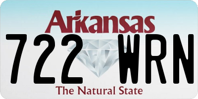 AR license plate 722WRN