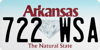 AR license plate 722WSA