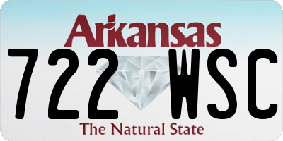 AR license plate 722WSC