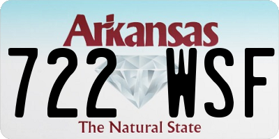 AR license plate 722WSF