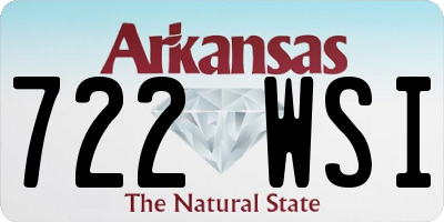 AR license plate 722WSI