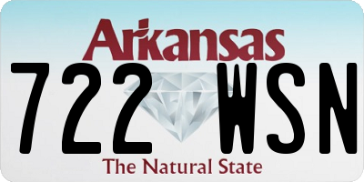 AR license plate 722WSN