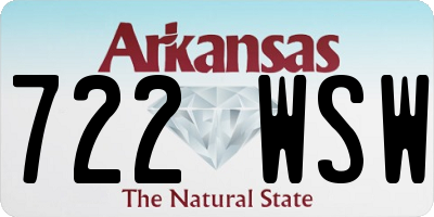 AR license plate 722WSW