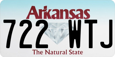 AR license plate 722WTJ
