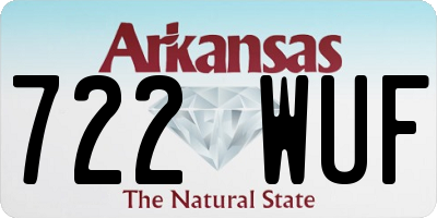 AR license plate 722WUF