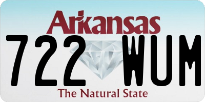 AR license plate 722WUM