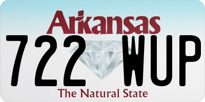 AR license plate 722WUP