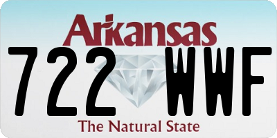 AR license plate 722WWF