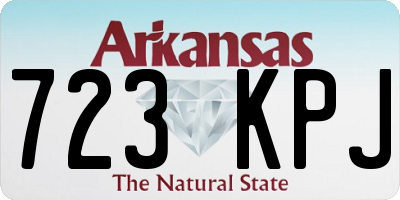 AR license plate 723KPJ