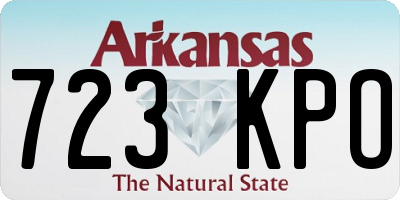 AR license plate 723KPO