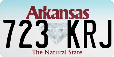 AR license plate 723KRJ
