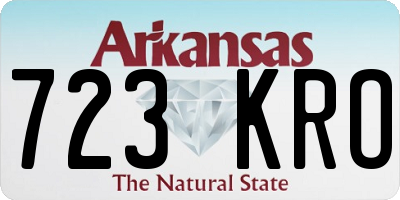 AR license plate 723KRO