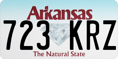 AR license plate 723KRZ