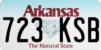 AR license plate 723KSB