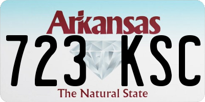 AR license plate 723KSC