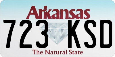 AR license plate 723KSD