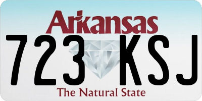 AR license plate 723KSJ