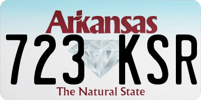 AR license plate 723KSR