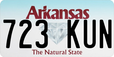 AR license plate 723KUN