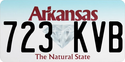 AR license plate 723KVB