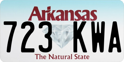 AR license plate 723KWA