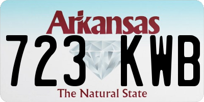 AR license plate 723KWB