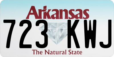 AR license plate 723KWJ
