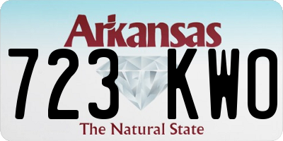 AR license plate 723KWO