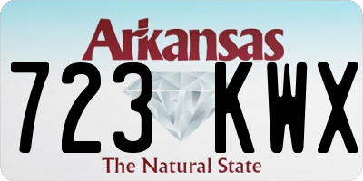 AR license plate 723KWX