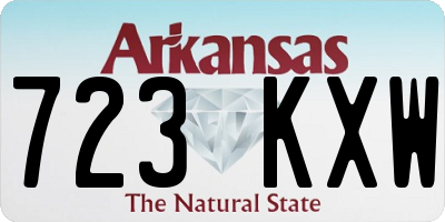 AR license plate 723KXW